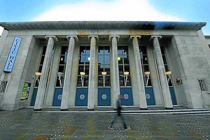 Wolverhampton Civic Hall which is being protected from potential terrorism attacks