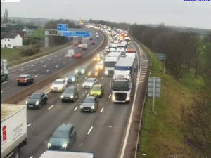 Supporting image for story: Woman left with 'potentially serious injuries' following M6 crash between lorry and car in Staffordshire