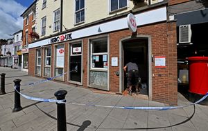 The scene at HSBC in Newport after it was burgled. Photo: Tim Thursfield