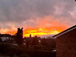 This photograph of the sunset over Yockleton, Shrewsbury was taken by Karen Turner