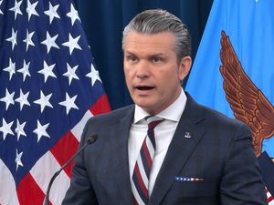 Supporting image for story: Hegseth says a torpedo from US submarine sank Iranian warship