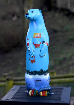 One of the otters on the trail