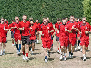Supporting image for story: Harriers back in pre-season training