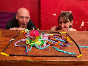 Hannah and Loco Leo delight at the creativity they're going to share this Summer