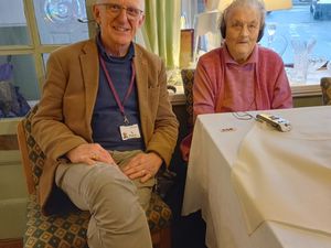 Mr Keith Brelstaff and Mrs Annabelle Thomas at Llanwrtyd Thursday Club