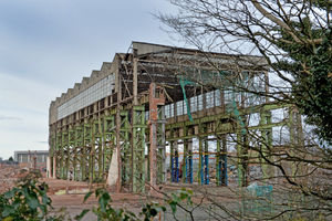 Work has started to demolish the General Electric building on the Lichfield Road, Stafford to make way for housing