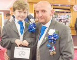 Pete Neale and his "rock" son Frazer
