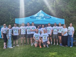 Runners wore Market Drayton 10k t-shirts. In picture: TCFG runners. 