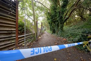 The scene was taped off by police.