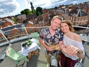 Supporting image for story: Rooftop romance: Proposal on top of Shrewsbury Market Hall - with video

 