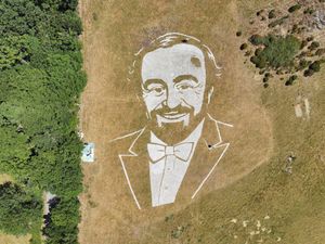 Decca Records worked with the Eisteddfod to produce a 120 foot chalk mural to commemorate 90 years since the Maestro was born.
