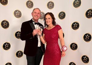 Sid and Beth Heath at the Best Business Women Awards in Daventry