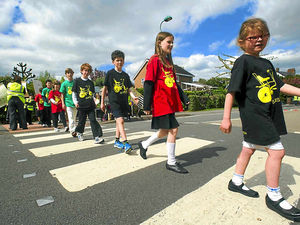Supporting image for story: Shrewsbury pupils close road in protest