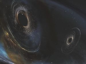 Supporting image for story: Black holes collided two billion years ago and it was just detected on Earth
