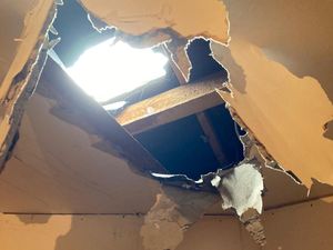 Supporting image for story: Raiders smash through roof of Staffordshire cricket club