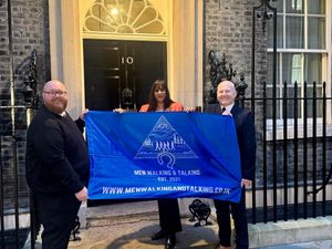 Supporting image for story: Organisers of Wolverhampton men's walking group drop in for a coffee and cake at No. 10