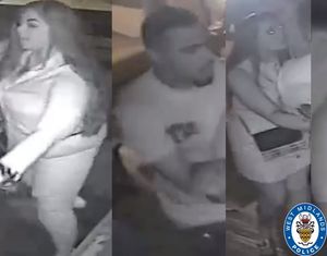 West Midlands Police have said they want to speak to these three people following the disorder. Photo: West Midlands Police