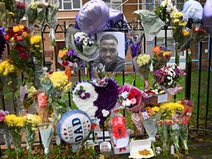 Tributes at the scene of murder victim Jermaine Smith, at Lilleshall Crescent, Wolverhampton.