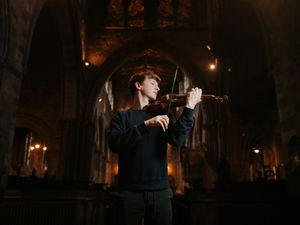 Supporting image for story: Shropshire musician celebrates release of 'dream' album recorded on oldest playable violin