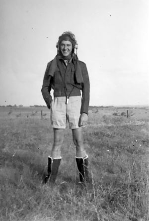 During his pilot training in South Africa at the age of 18 in 1942.