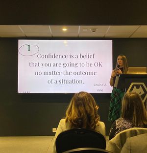 Louise Anne Speaking at Wolverhampton IWD Conference at the Molineux