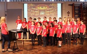 St Lawrence's Primary School, Church Stretton, put on their own show after the Big Sing was cancelled