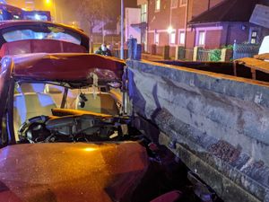 Supporting image for story: Woman injured as car crumpled in Wolverhampton lorry crash