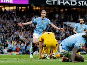 Supporting image for story: Kevin De Bruyne goal edges Man City closer to Champions League qualification