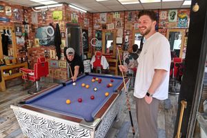 Jordan Wells (right) and Tom Simmonds of The Fade In in Coleham, Shrewsbury. Photo: Steve Leath