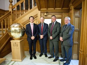 Supporting image for story: Anniversary sculpture unveiled at Shrewsbury firm