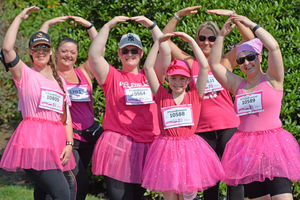 The team at Brewood Medical Practice ran the Race for Life 5k together. Pictured are Susan Ryan, Michelle Giles, Donna Edwards, Addison Jenks, Charlene Eccleston, and Sara Jenks.
