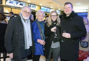 Peter Atkins, Pam Atkins, Lisa Harrison and Express & Star Editor Keith Harrison as the new Odeon Luxe cinema finally opens its doors in Stafford
