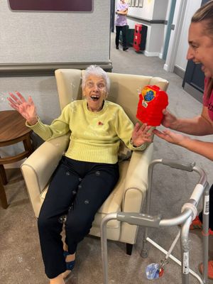 Resident enjoying the Kiddleydivey fun