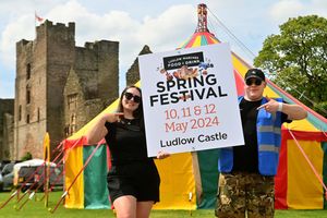 Spring Festival, held in the grounds of the castle. Pictured is: Event Opperations Co-Ordinator: Jess Parker and Sam Nicholas..