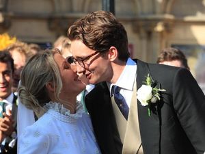 Supporting image for story: Ellie Goulding shares kiss with husband Caspar Jopling on steps of York Minster