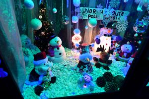 Inside the festive display