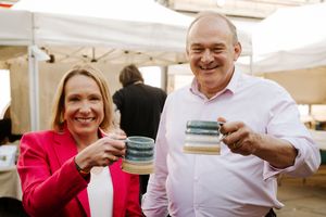 Liberal Democrat leader Sir Ed Davey with North Shropshire MP Helen Morgan.