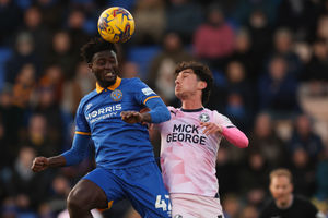 Nohan Kenneh of Shrewsbury Town and Joel Randall of Peterborough United (AMA)