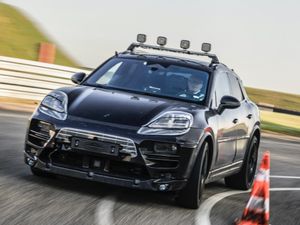 Supporting image for story: Porsche releases first official images of the electric Macan SUV