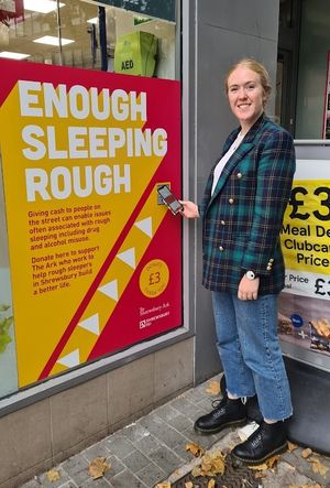 Emma Molyneux from Shrewsbury Bid, which helped launch the alternative giving sites in the town centre. Nearly £7,000 has been raised for Shrewsbury Ark since 2021