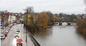 The River Severn at Shrewsbury on Thursday. Photo: Phil Blagg Photography