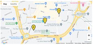 A map on the NCP website still includes the Garrick Street site (3), but leads to a blank page when clicked. Picture: Google Map Data 2023/NCP