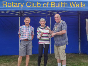 Supporting image for story: Builth Wells Rotary present cheque to Friends of Builth Wells Library
