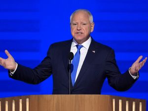 Supporting image for story: Walz thanks convention ‘for bringing the joy’ as he accepts nomination