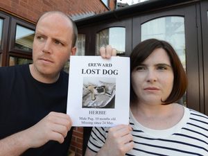 Alex Wootton, and Rachael Wootton, of Hagley, at Rachael's parents home in Coven, which was broken into