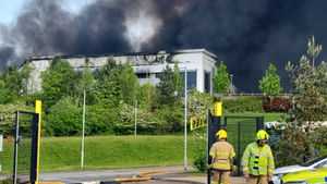Staffordshire Fire and Rescue Service of the fire at Super Smart Services near the A460 Orbital Island in Cannock