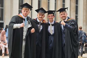 Sports Science graduates and Tamworth lads: Declan Brown, 20, Josh Pearson, 21, Monty Orton, 21, Carter Jones, 21.