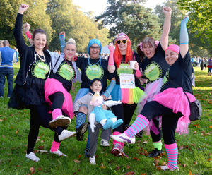 Hilton Park Services' Hollie Hassell, Ashleigh Turbett, Elisabete Dias with Rodrigo Babo aged four, Liz Whitehouse, Pam Prattey and Nicky Gallear at the Walk for Dreams event