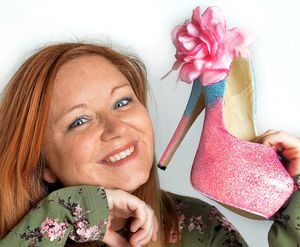 Well heeled – Emma Sandau with one of her creations