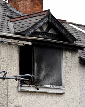 The front bedroom was gutted by fire 